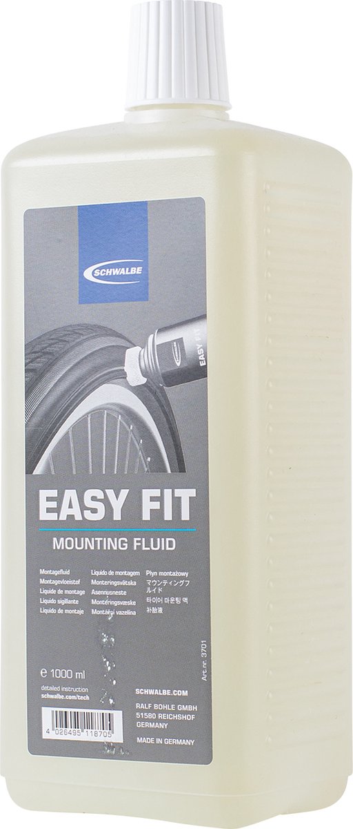 Schwalbe Montagevloeistof fietsbanden - 1000ml - met sponsapplicator - voor strakke velg/band combinaties