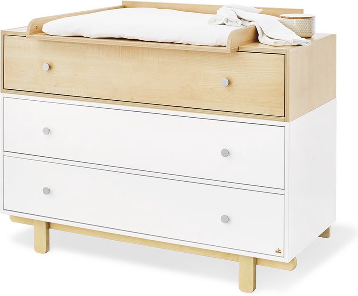 Image of Aankleedkussen 'Boks' - Babycommode - Babycommode - Afneembaar opzetstuk - Self-Soft-Close - 126cm x 78cm x 99cm