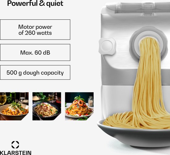 Klarstein Pastamania Pastamchine - Spaghetti + Ravioli - Wit van Klarstein — afbeelding 4