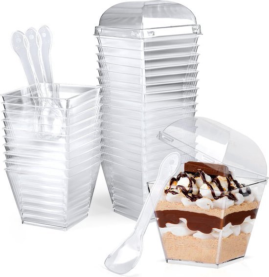 Lot De 100 Cuillères à Dessert Réutilisables Noires 14,2 Cm - Idéales Fêtes Et Événements