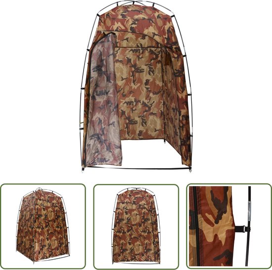 The Living Store douchetent glasvezel – 130x130x210 cm – camouflage