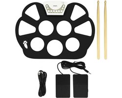 MikaMax Roll Up Drum Kit - Oprolbaar Drumstel met Speaker/Headphone Aansluiting, Pedalen, Drumsticks