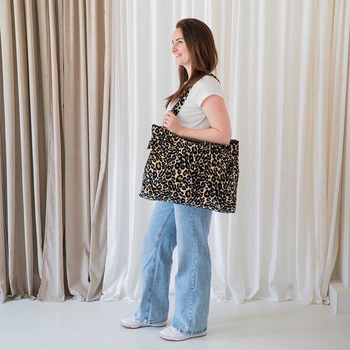 Wallabag - Tote Bag - Luiertas - Shopper - Mom Bag Panter – foto 2