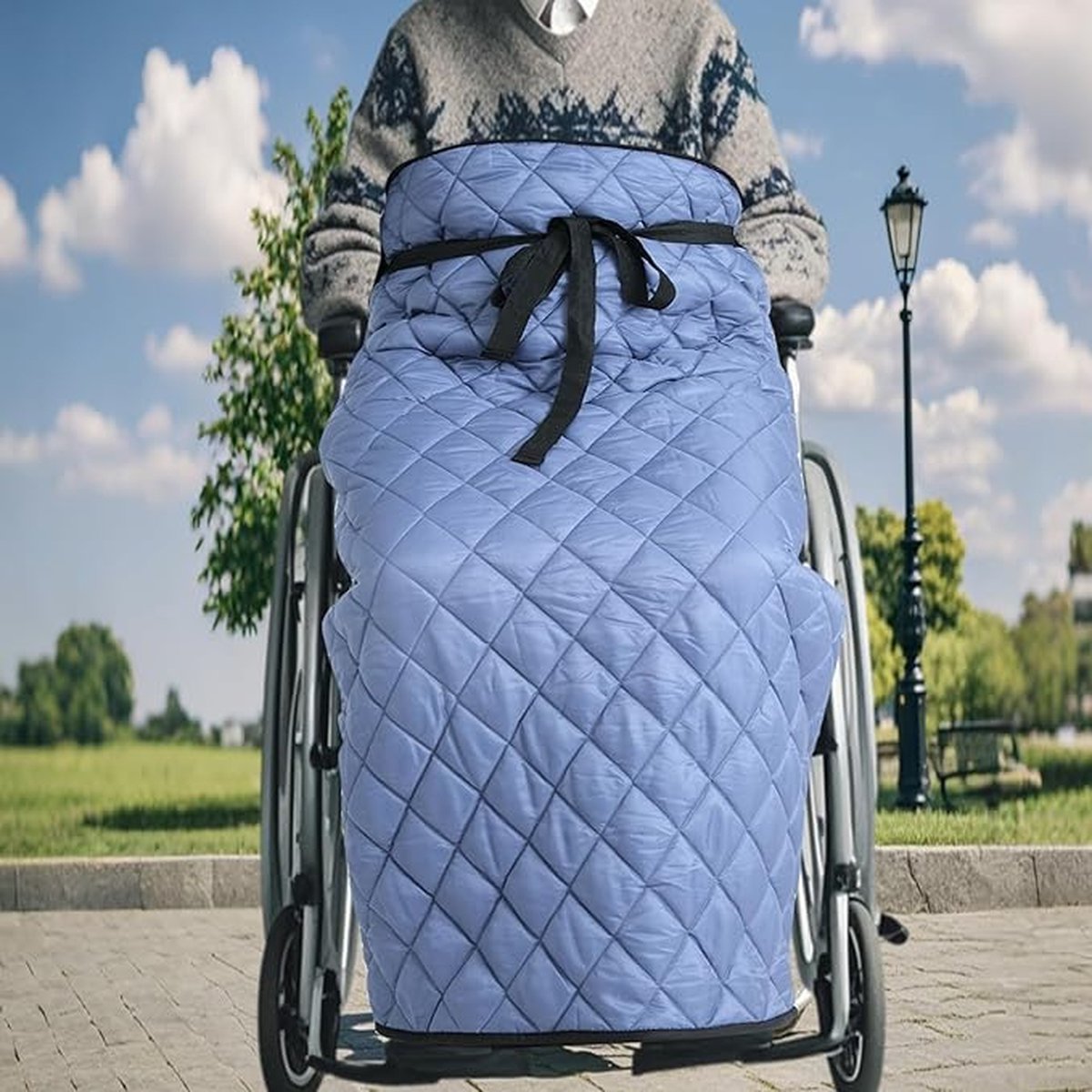 Goedkoopste rolstoelhoes, dikke warme rolstoel fleece wikkeldeken accessoires voor de oudere patient 106L x 118W x 0.8H centimetres