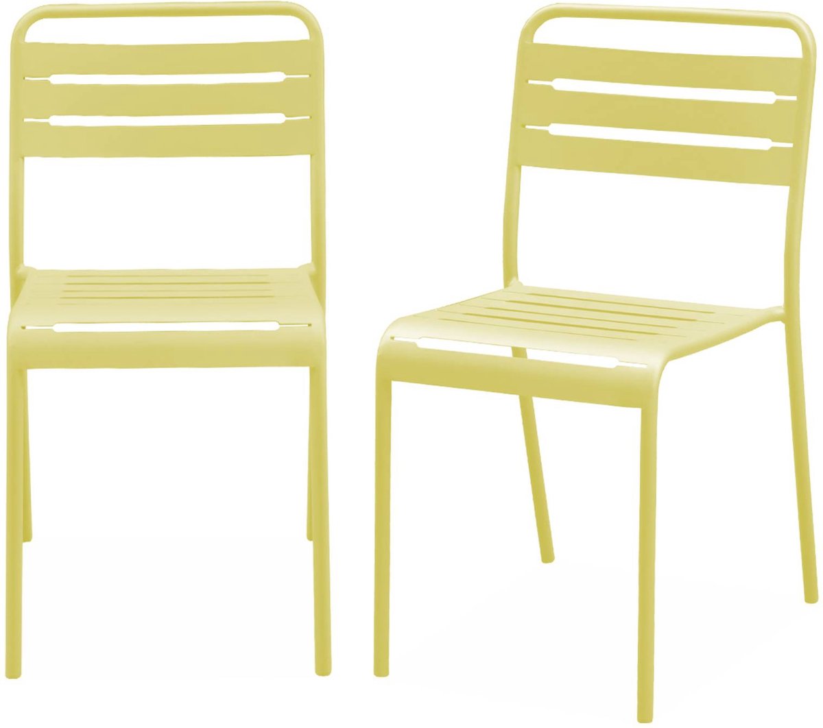 sweeek - Set van 2 tuinstoelen metaal - amélia