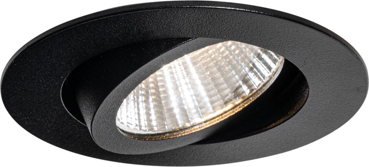 QAZQA Professional gaius - Moderne LED Inbouwspot voor badkamer - 1 lichts - Ø 8.5 cm - Zwart -