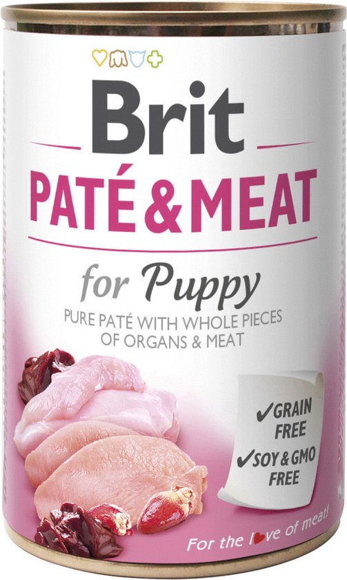 BRIT Pate & Meat Kip & Kalkoen - Puppy - 400 gr