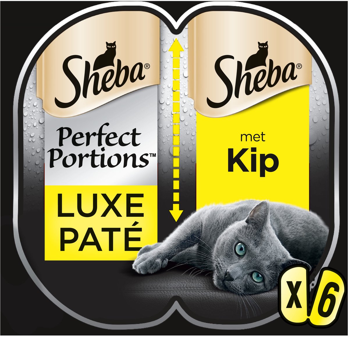 Sheba Perfect Portions luxe paté met kip natvoer kat 4 verpakkingen (12 x 75 g)