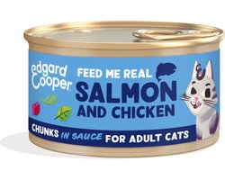 Edgard & Cooper Kattenvoer Chunks Zalm - Kip 85 gr