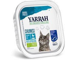Yarrah Bio Kattenvoer Chunks Vis 100 gr
