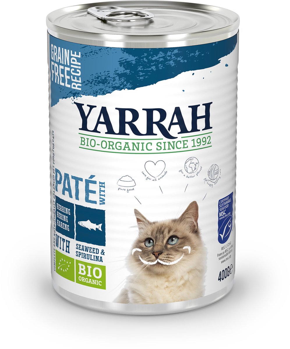 Yarrah Bio Kattenvoer Paté Vis 400 gr