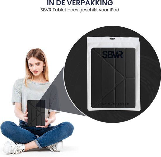 Étui pour tablette adapté à la coque iPad Air 2022 (10,9 pouces) - Housse iPad Air 2024 (11 pouces) - Zwart