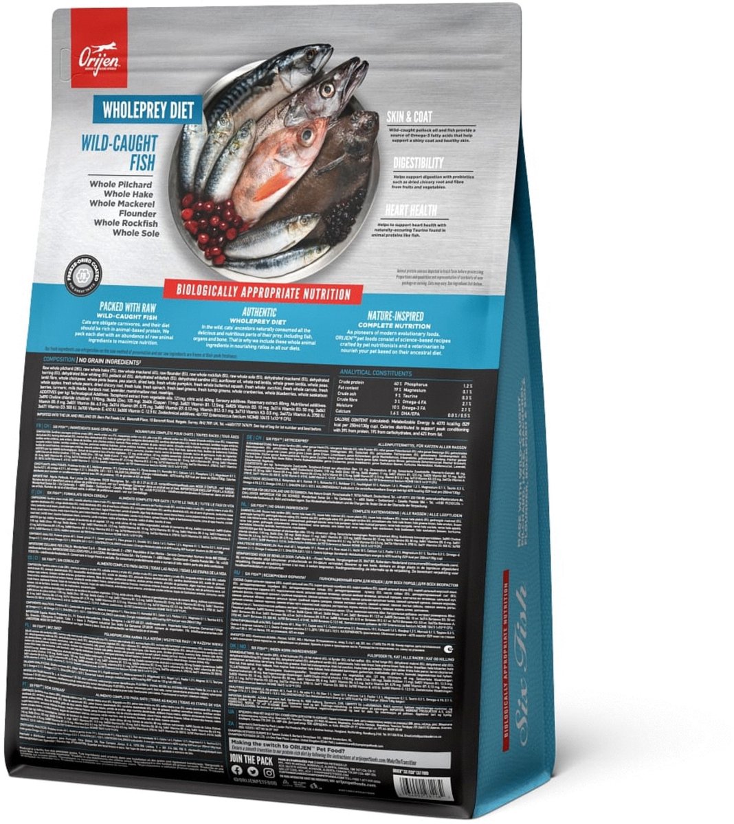 Orijen Whole Prey Six Fish Cat Sardines&Heek - Kattenvoer - 1.8 kg thumbnail 3