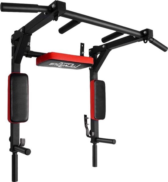 Wandgemonteerde optrekstang met met schuim gevoerde handgrepen, wandmontage kin-up bar gym oefening training bars, bovenlichaam workout beugel bar