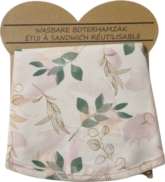 Roll’Eat Snack’n’Go Herbruikbaar Boterhamzakje – Tiles Pink