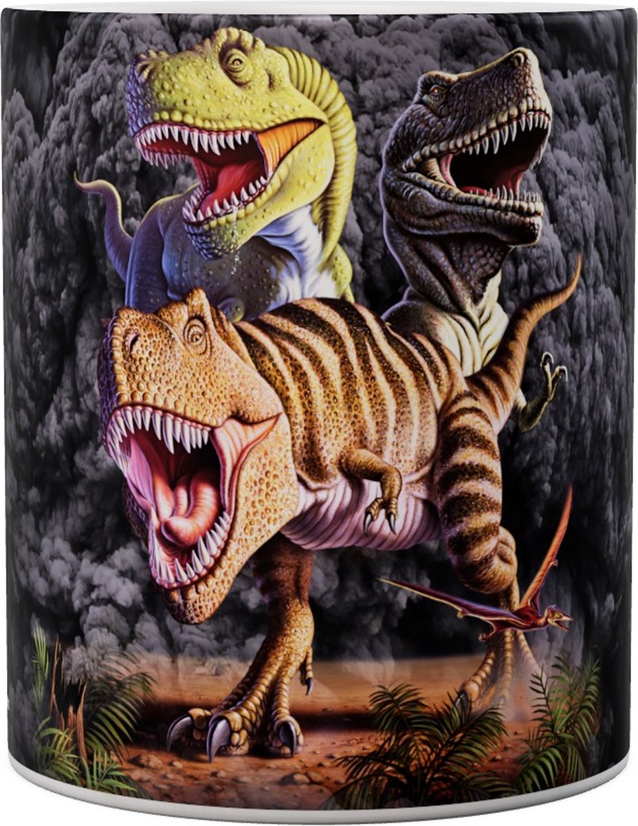 Dino Triple Rex Black - Mok 440ml 440