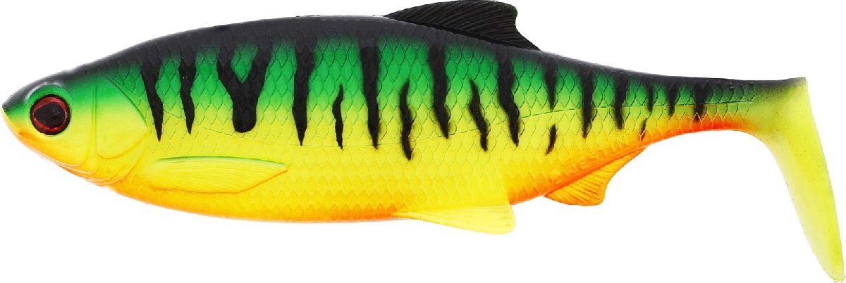 Westin Ricky The Roach Shadtail 14cm 42g – Grote Roofvis Shad 1 Stuk - Kleur : Firetiger