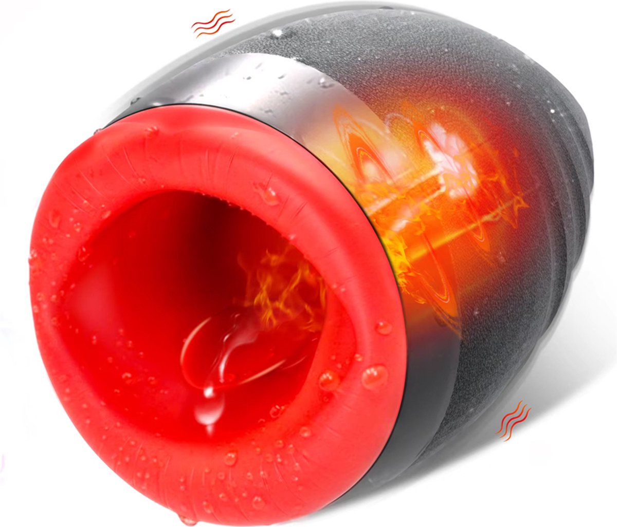 Goedkoopste Eikel Masturbator - Verwarmd - Vibrerend - Waterdicht - Oplaadbaar - Penis vibrator