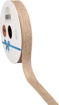 mgc24 Jute wikkelband vintage jute cadeaulint - decoratielint voor handwerk, bruiloftsdecoratie en geschenkverpakking - burlap lint voor knutselen en doe -het-zelf - kleur: donkergroen, breedte: 10 cm