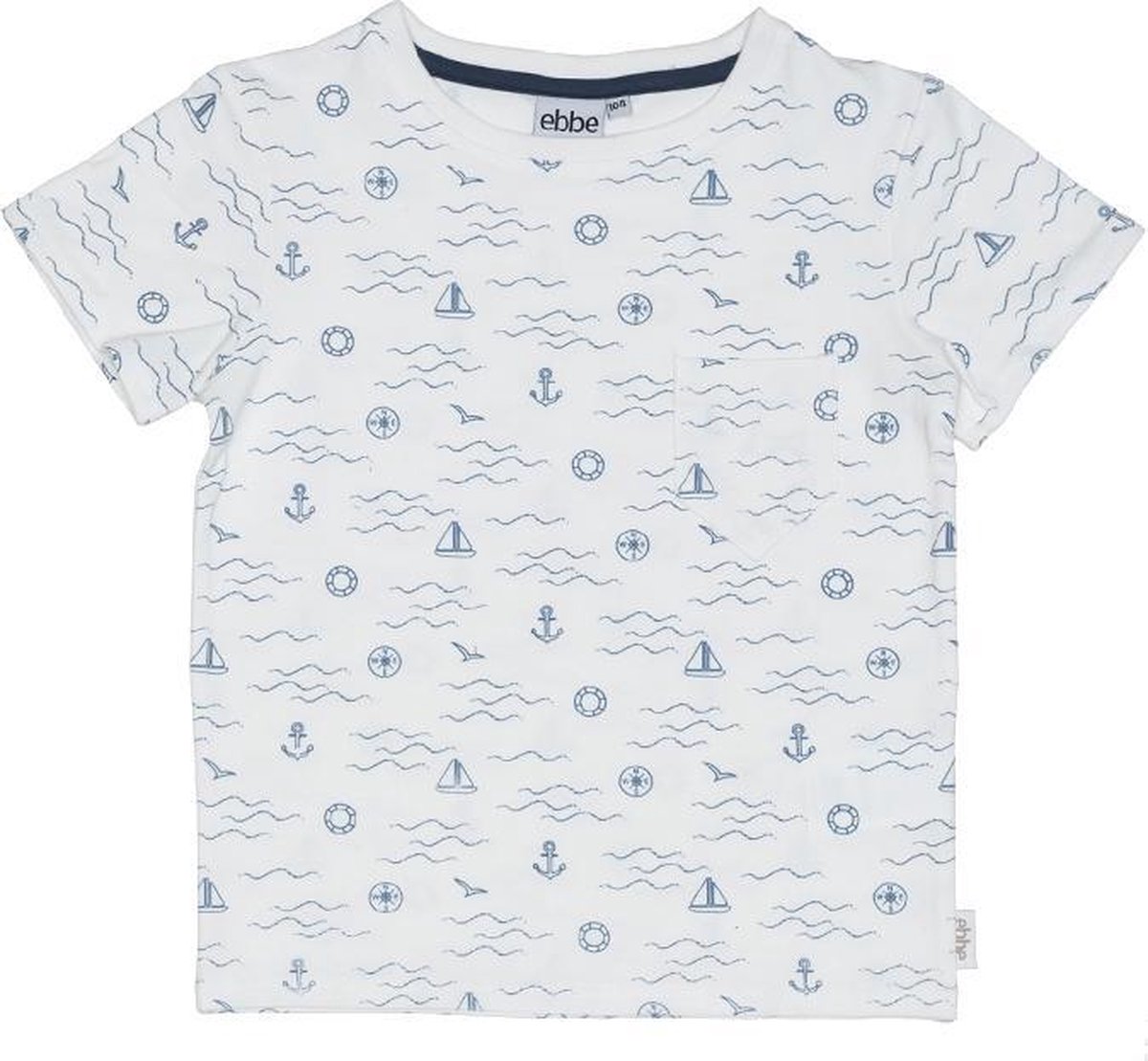 Ebbe - jongens T-shirt - waves - Maat 116
