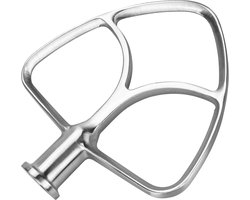 Roestvrijstalen Platte Mixer K45B voor KitchenAid 4,5-5 Quart Tilt-Head Stand Mixers Artisan & Classic Series van MMOBIEL – Opzetstuk Keuken – Platte Deegklopper Accessories – Vaatwasmachinebestendig