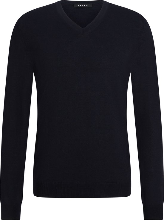 Pull col V en laine mérinos FALKE 60911 6437 ciel nocturne M