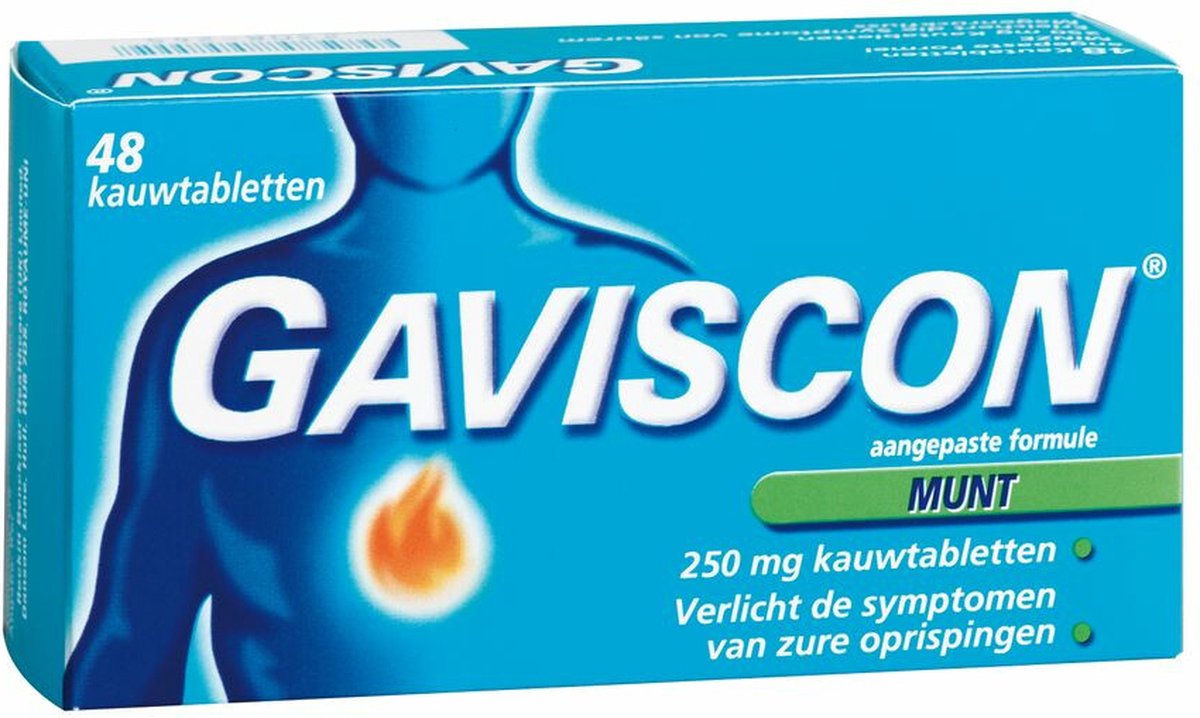 Goedkoopste Gaviscon Munt - Maagzuurremmer - 48 Kauwtabletten