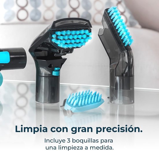 Nettoyeur de tapis 3 en 1 avec câble - 600 W, 14 kPa, nettoyage en profondeur, 2 Réservoirs d'eau et accessoires de fenêtre