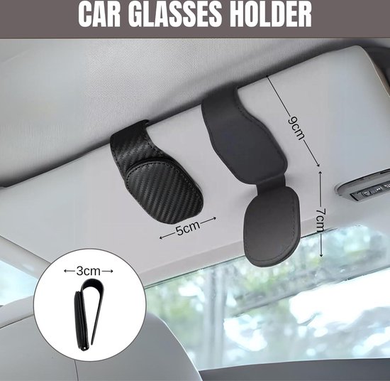 Xuptor Auto Bril Houders Universele Brillen Mount Auto Vizier Zonnebril Houder Clip Voertuig Bril Clips Grijs