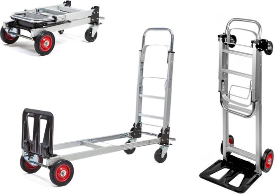 Aluminium steekwagen, opvouwbare steekwagen, met gratis elastiek voor het bevestigen