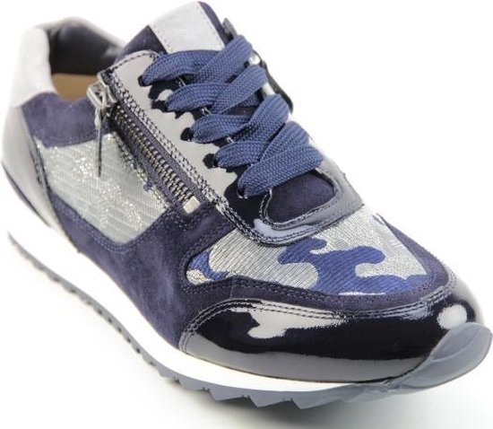 Hassia Damesschoenen Sneakers blauw | Aad van den Berg modeschoenen