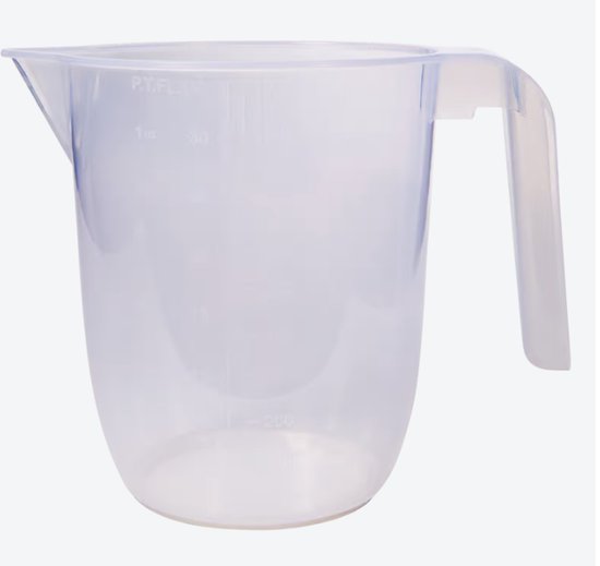 Gobelet doseur - 1 Litre / Antidérapant - Transparent