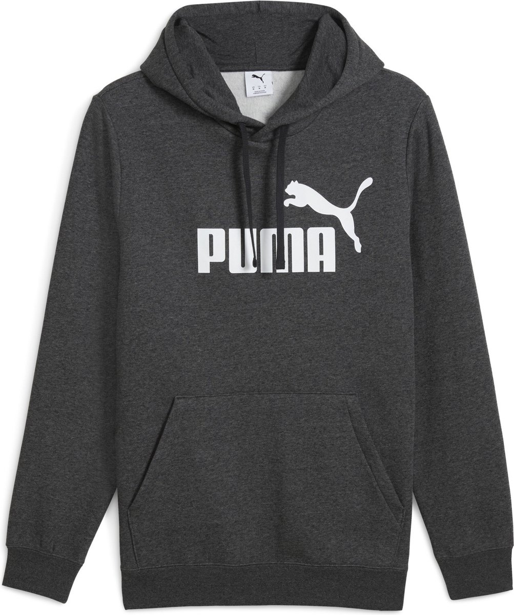 PUMA ESS No. 1 Logo Hoodie FL Unisex Trui Dark Heather Grijs