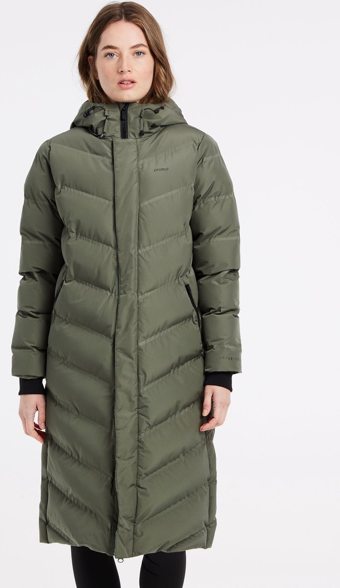 Protest Prtbankso – Winterjas Dames – Puffer – Gewatteerd – Botanic Groen