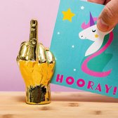 Middelvinger fotohouder - Goud van Bitten