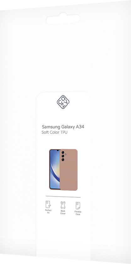 Cazy hoesje geschikt voor Samsung Galaxy A34 Hoesje - Color Backcover - Roze