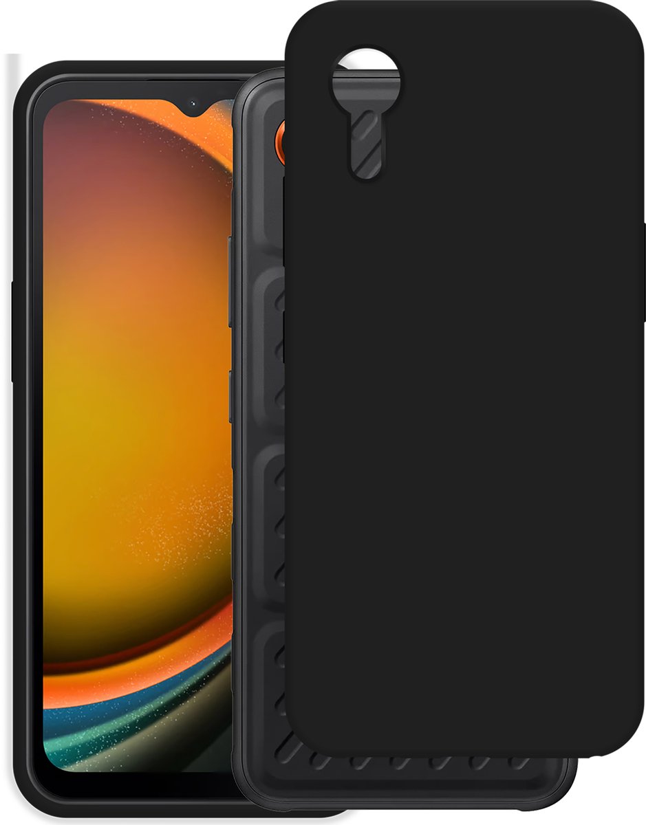 Cazy hoesje geschikt voor Samsung Galaxy Xcover7 Hoesje Siliconen - Flexibele Case - Zwart