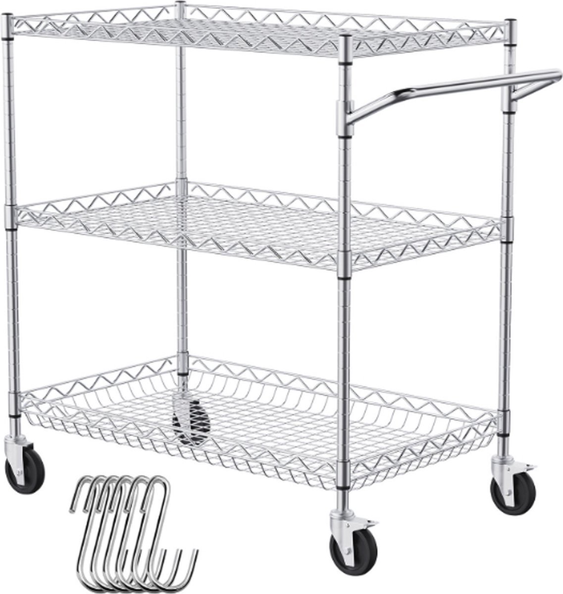 3-laags cart - Trolley - Organizer - Keukenopslag - Service kart