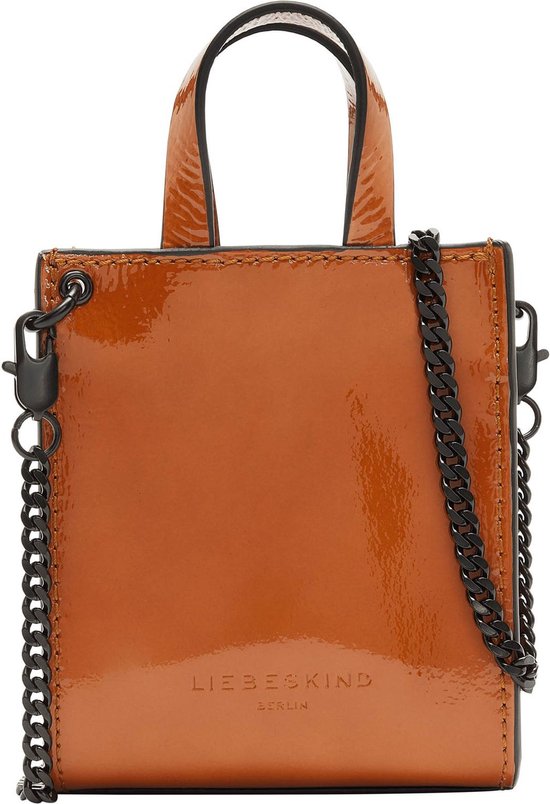 LIEBESKIND BERLIN Leren Schoudertas Paper Bag Naplack Crossbody Cayenne Powder Bruine