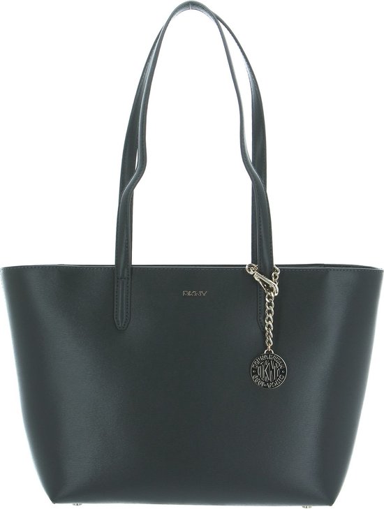 DKNY Cuir Sac shopper Sac à épaule Bryant Tote Charcoal Gris
