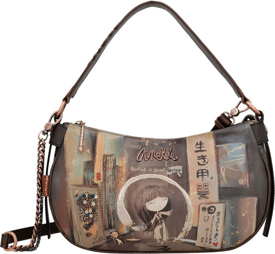 Anekke Sac à épaule Sac à épaule bandoulière Shōen Shoulder Bag Multicolor Brun