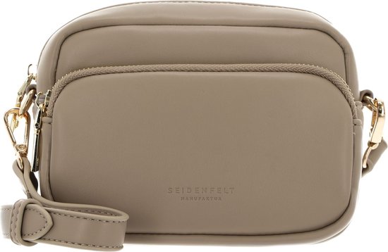 SEIDENFELT MANUFAKTUR Sac à épaule bandoulière Kaavi Puffy Crossbag Smooth Taupe / Gold