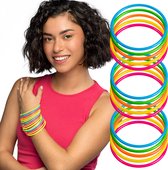 Boland - Set 15 armbanden Rave Multi - Volwassenen - Vrouwen - Danser/danseres - 80's & 90's - Disco