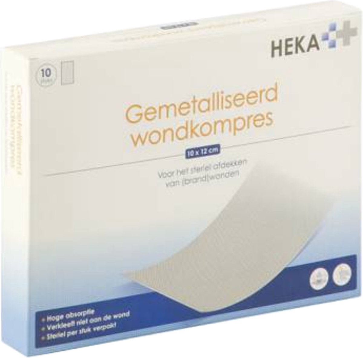 Goedkoopste Heka Klein Wondkompres gemetalliseerd 10 x 12cm steriel 10 Stuks