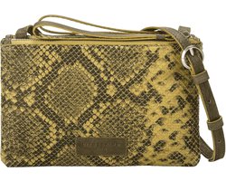 LIEBESKIND BERLIN Cuir Sac à épaule bandoulière Goat Vintage / Airforce Snake Crossbody Dusky Olive Noir Multicolore