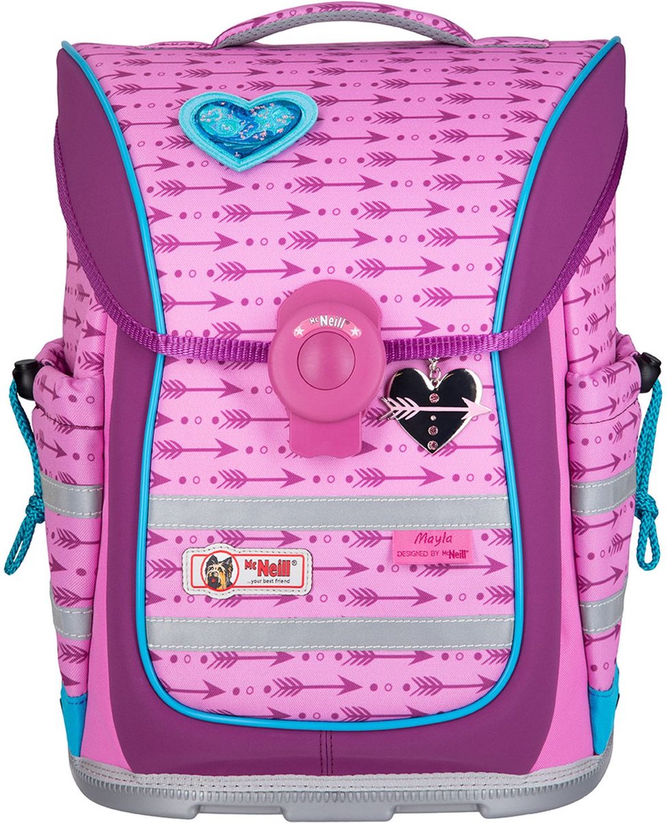 McNeill Schooltas Ergo Pure Flex Schoolbag Mayla Roze Veelkleurig