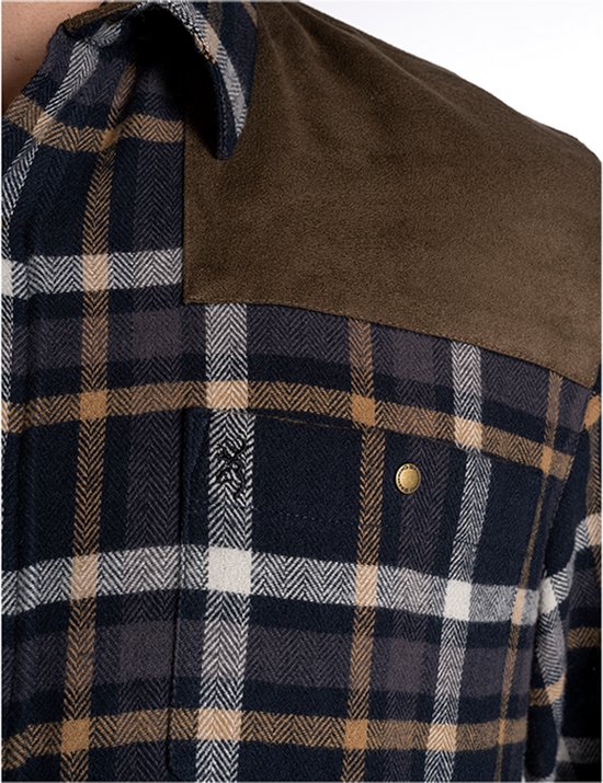 Browning Hemd - Heren - Francis - Geruit - Premium Jacht Merk - Blauw - XL