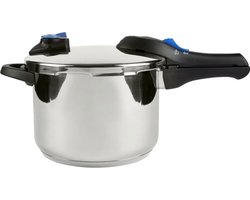 ERNESTO | RVS snelkookpan 22 cm - alle soorten kookplaten - 6 L