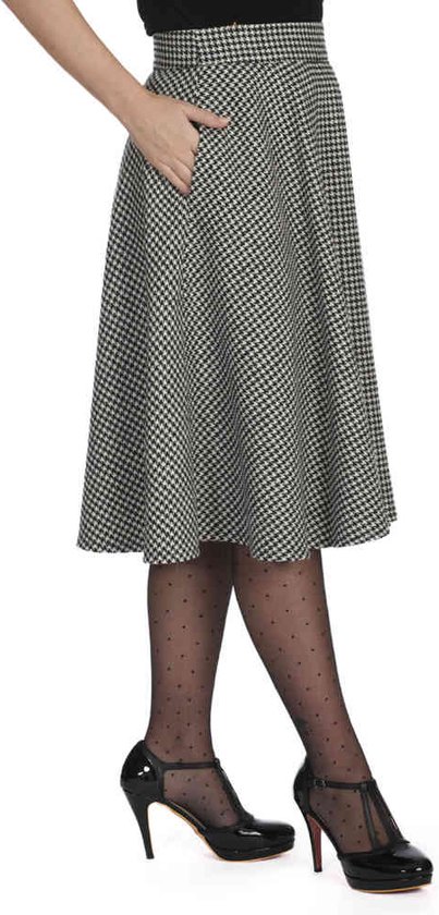 Banned - Rok Florence Pied-de-Poule - XL - Zwart