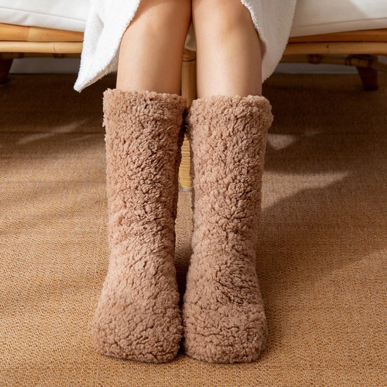 Warme en zachte Unicorn Huissokken voor kinderen - Antislip Zool